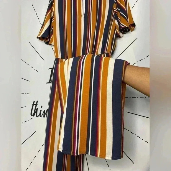 Speechless Colorful Retro Striped Wide-leg Jumpsuit - Picture 8 of 8